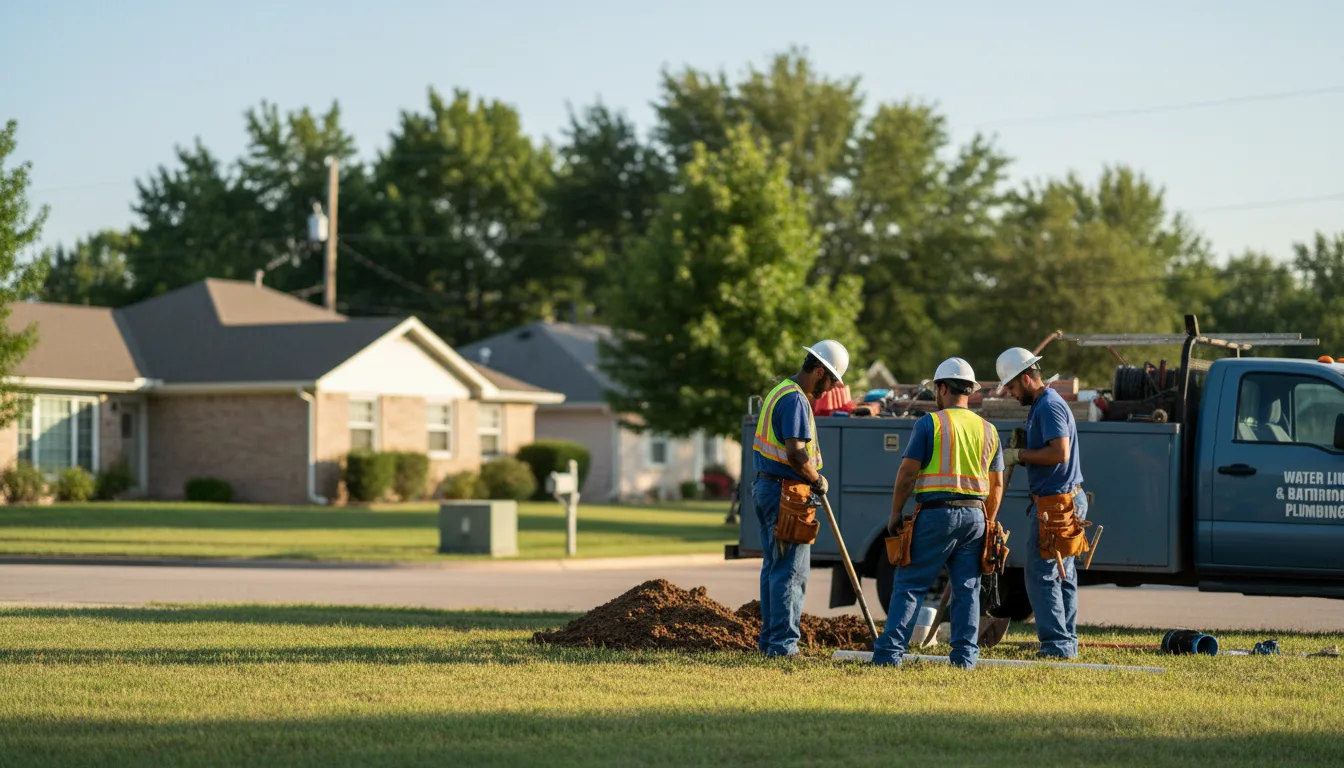 Residential water line and bathroom plumbing service in Allen, MI